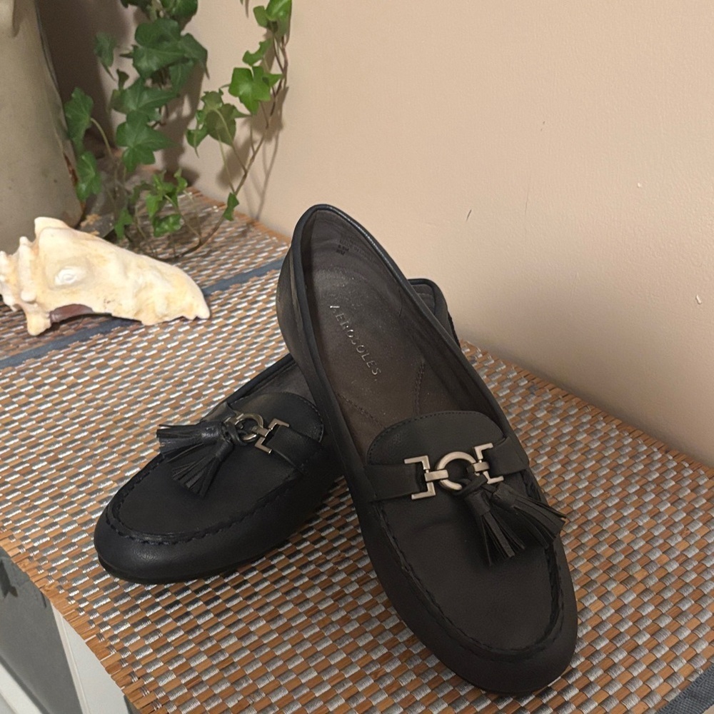 AEROSOLES Dark navy Loafers with Subtle Tassel